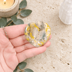 Crazy Lace Agate Heart Shape Worry Stone (Thumb Stone)