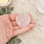 Rose Quartz Heart Shape Worry Stone (Thumb Stone)