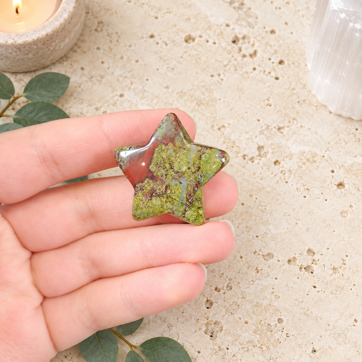 Dragonblood Jasper 3cm Gemstone Star