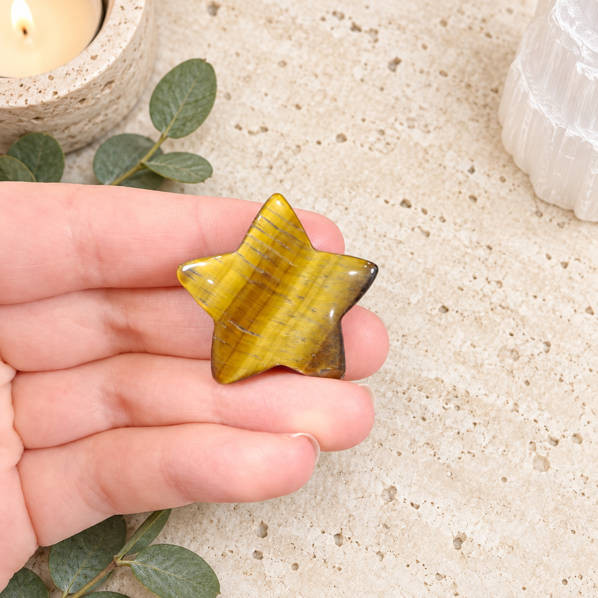 Tiger Eye 3cm Gemstone Star