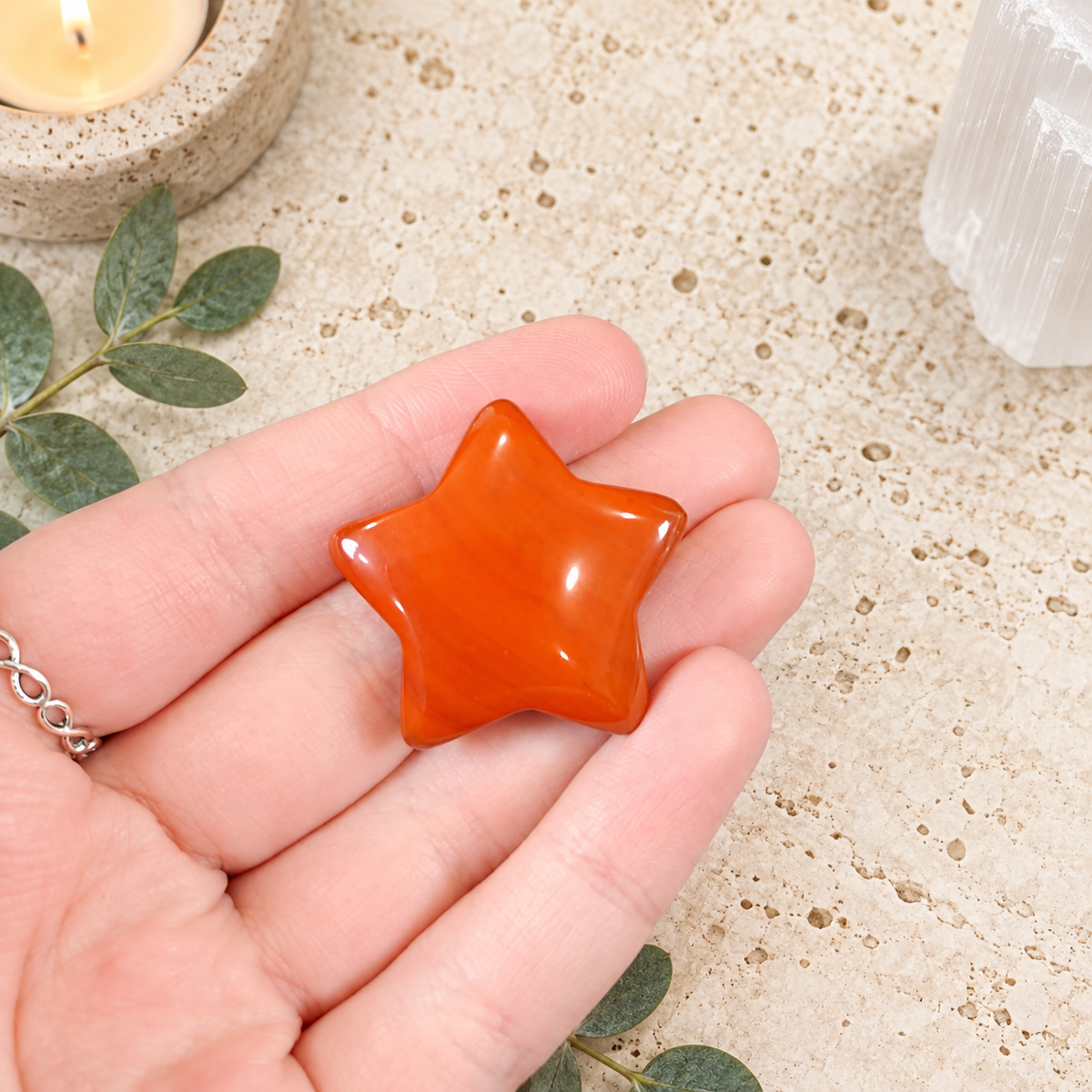 Red Jasper 3cm Gemstone Star