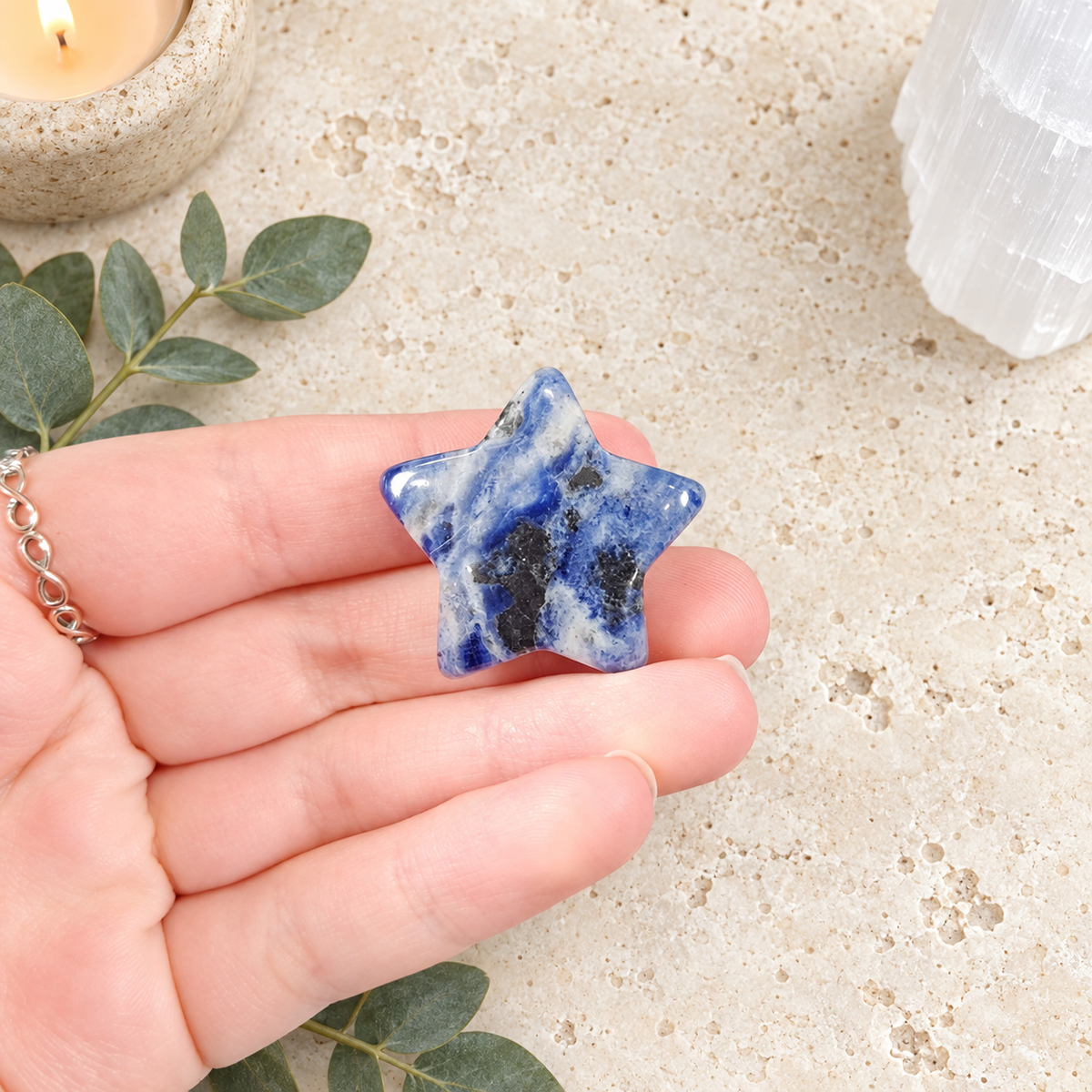 Sodalite 3cm Gemstone Star