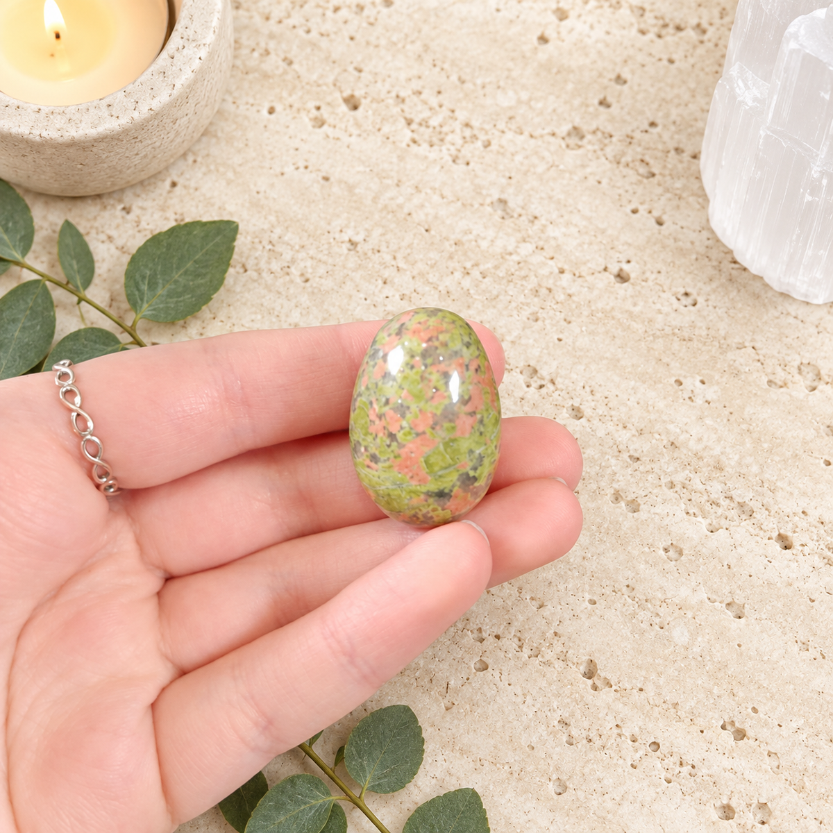 Unakite 3cm Gemstone Egg