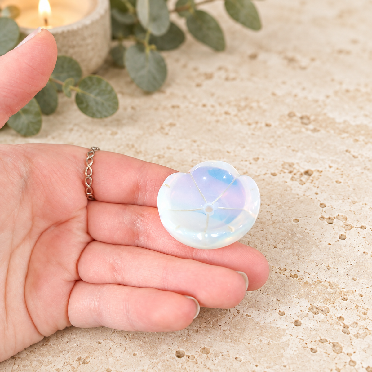 Opalite Lotus Incense Holder