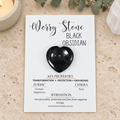 Black Obsidian Heart Shape Worry Stone (Thumb Stone)