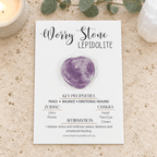 Lepidolite Heart Shape Worry Stone (Thumb Stone)