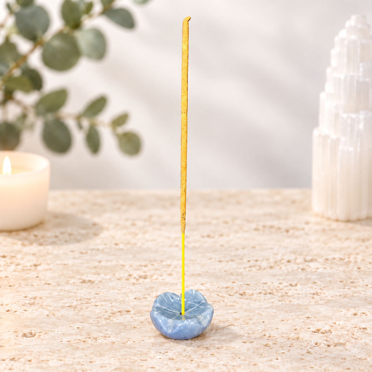 Blue Aventurine Lotus Incense Holder