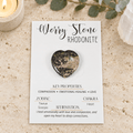 Black Line Rhodonite Heart Shape Worry Stone (Thumb Stone)