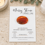 Carnelian Oval Shape Worry Stone (Thumb Stone)