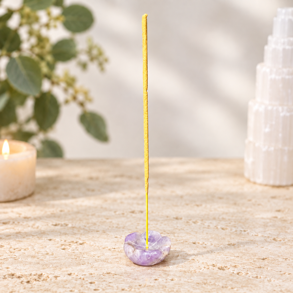 Amethyst Lotus Incense Holder