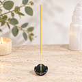 Black Obsidian Lotus Incense Holder