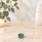 Moss Agate Lotus Incense Holder