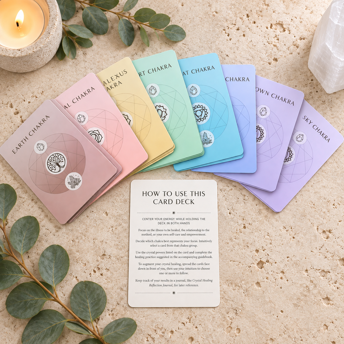 Crystal Healing Card Deck by Uma Silbey