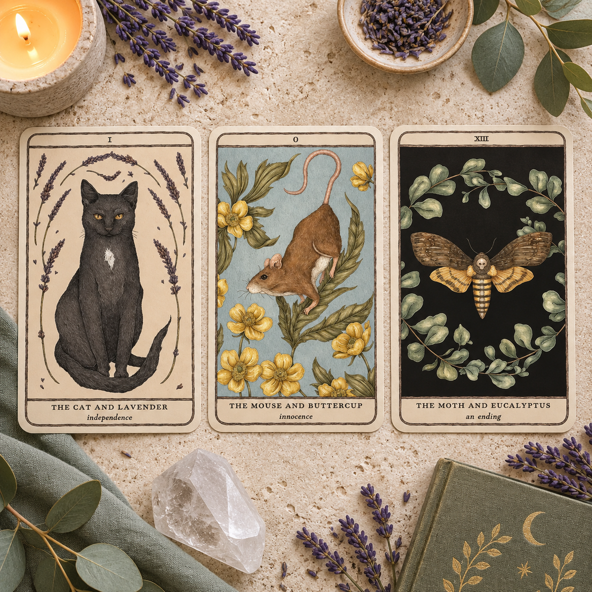 Woodland Wardens: 52-Card Oracle Deck & Guidebook