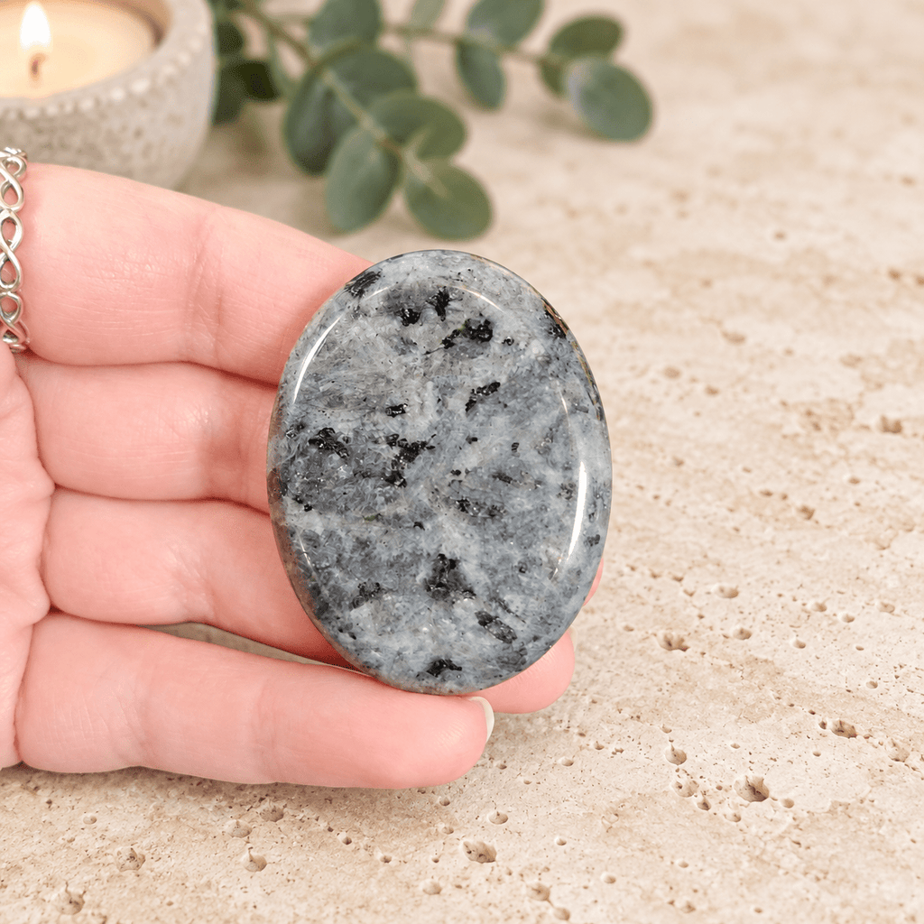 Larvikite Oval Shape Worry Stone (Thumb Stone)