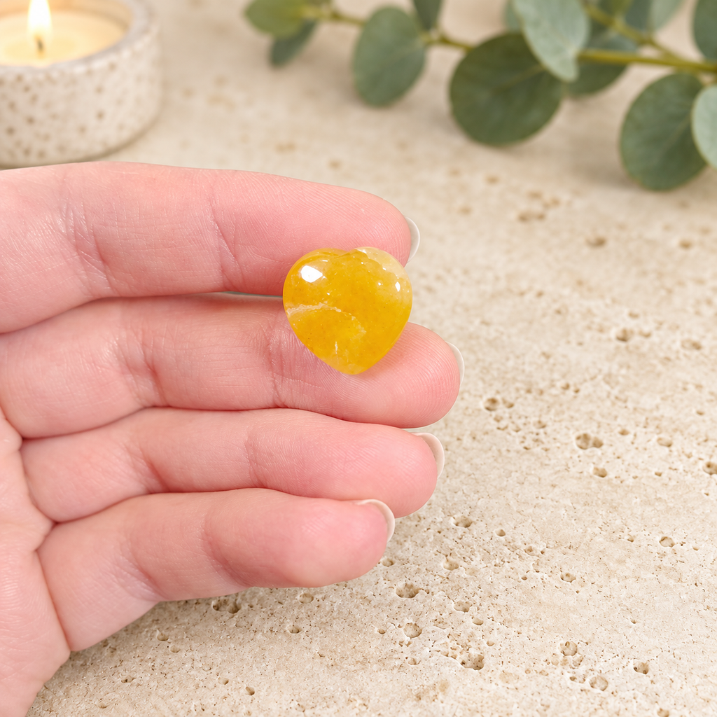 Yellow Aventurine 1.5cm Gemstone Heart