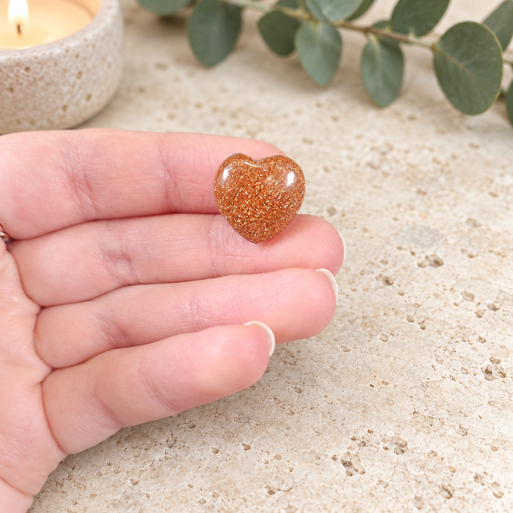 Goldstone 1.5cm Gemstone Heart
