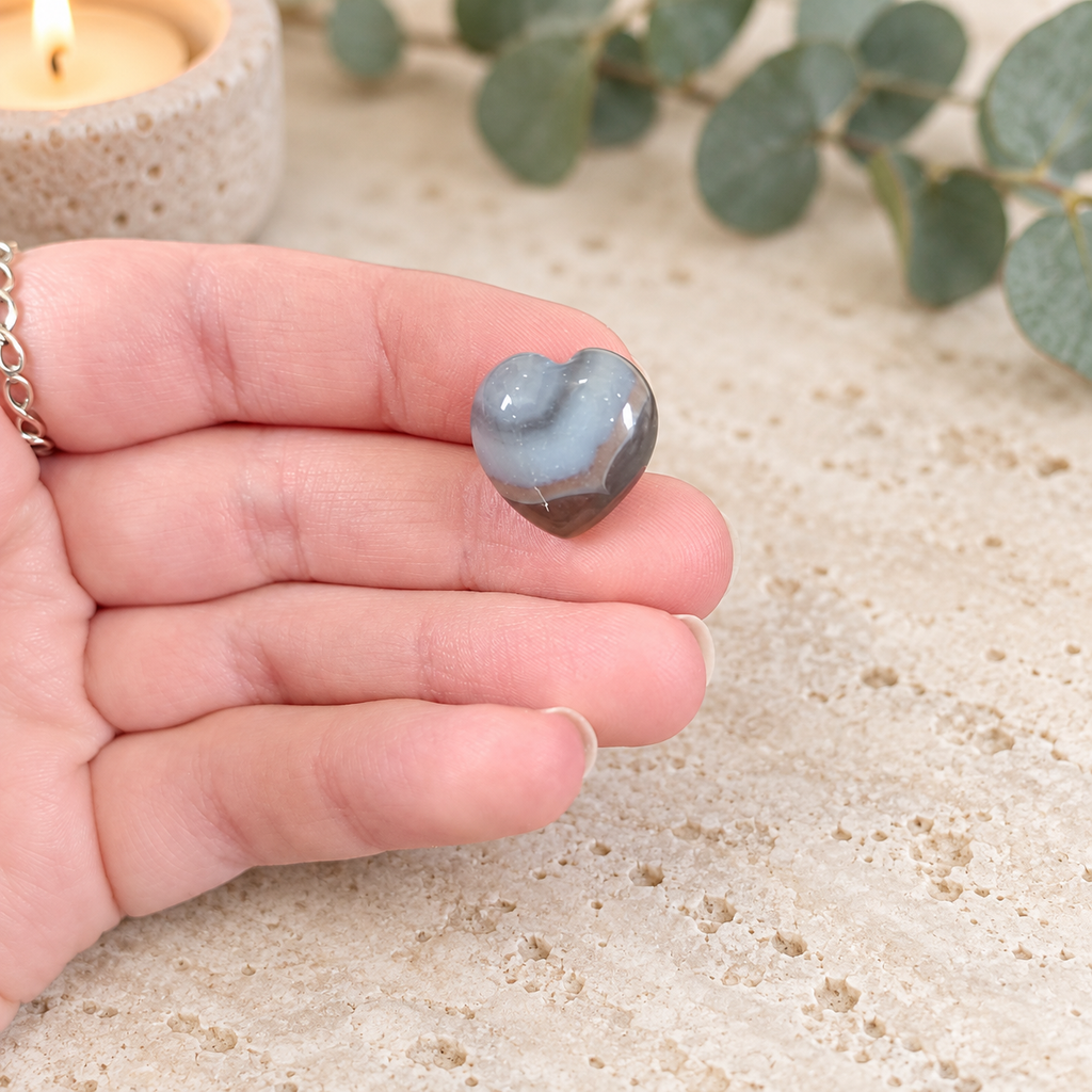 Indian Agate 1.5cm Gemstone Heart