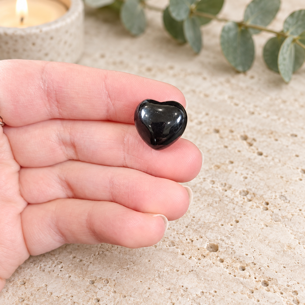 Black Obsidian 1.5cm Gemstone Heart