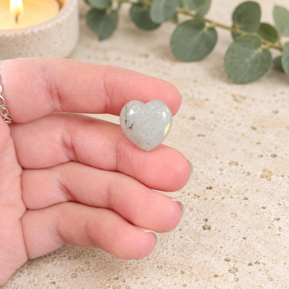 Labradorite 1.5cm Gemstone Heart