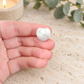 White Howlite 1.5cm Gemstone Heart