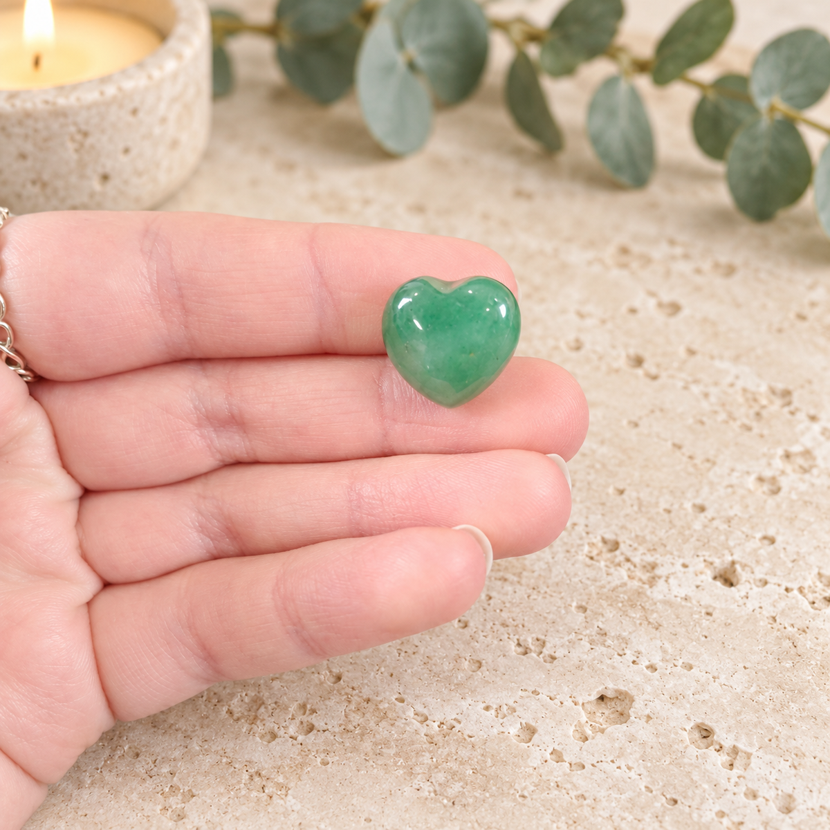 Aventurine 1.5cm Gemstone Heart