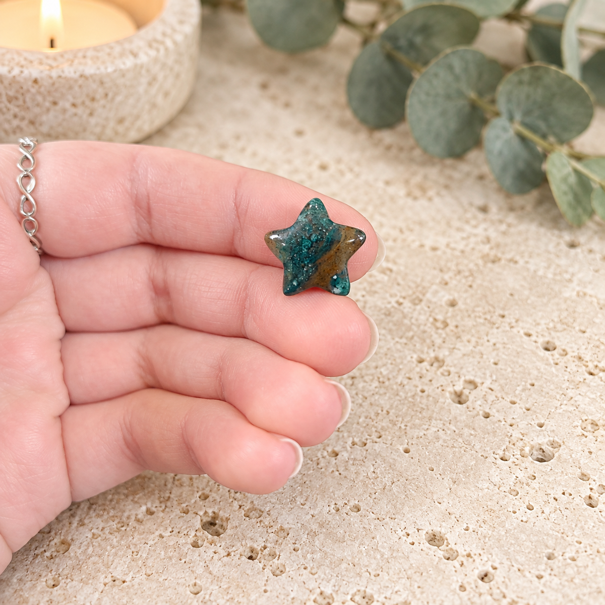Ocean Jasper 1.5cm Gemstone Star