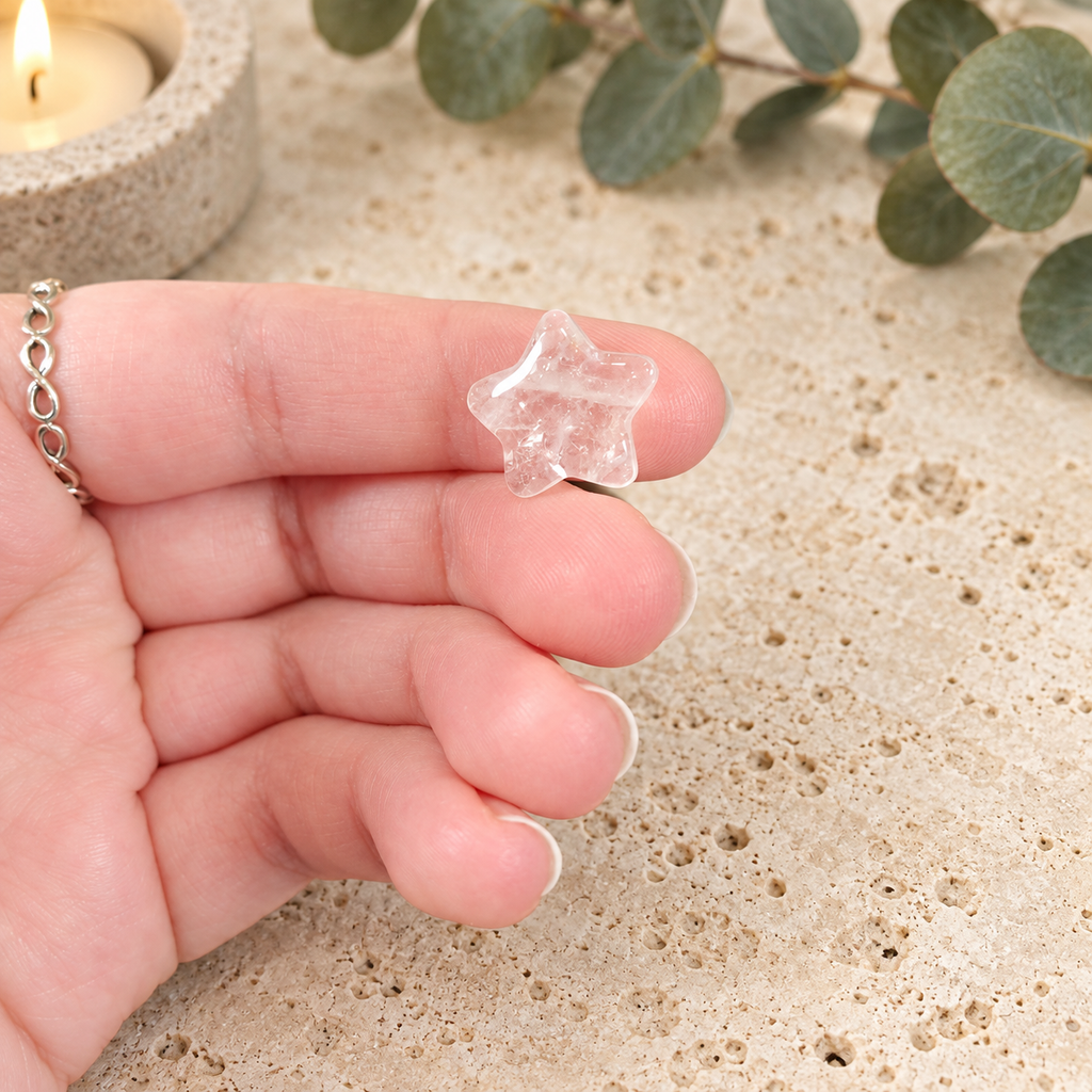 Clear Quartz 1.5cm Gemstone Star