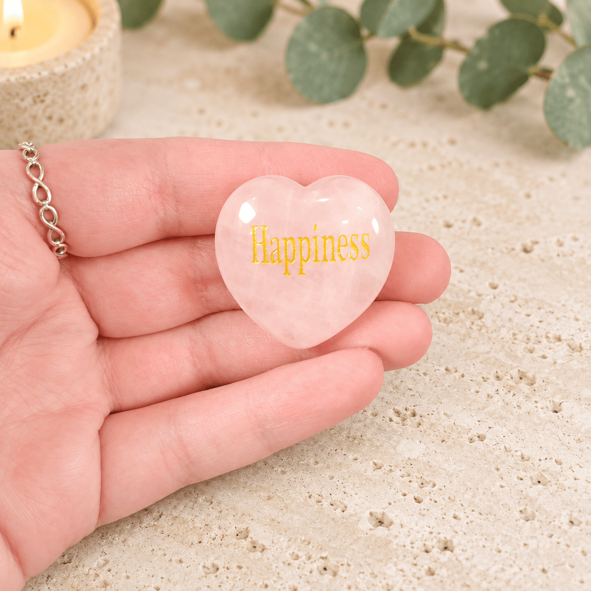 Happiness 3cm Rose Quartz Heart