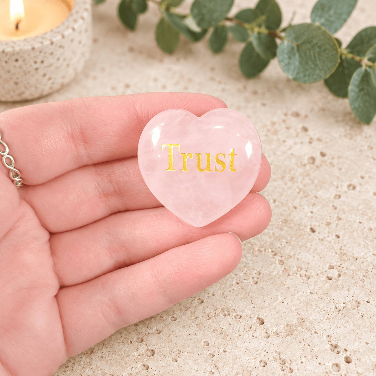 Trust 3cm Rose Quartz Heart