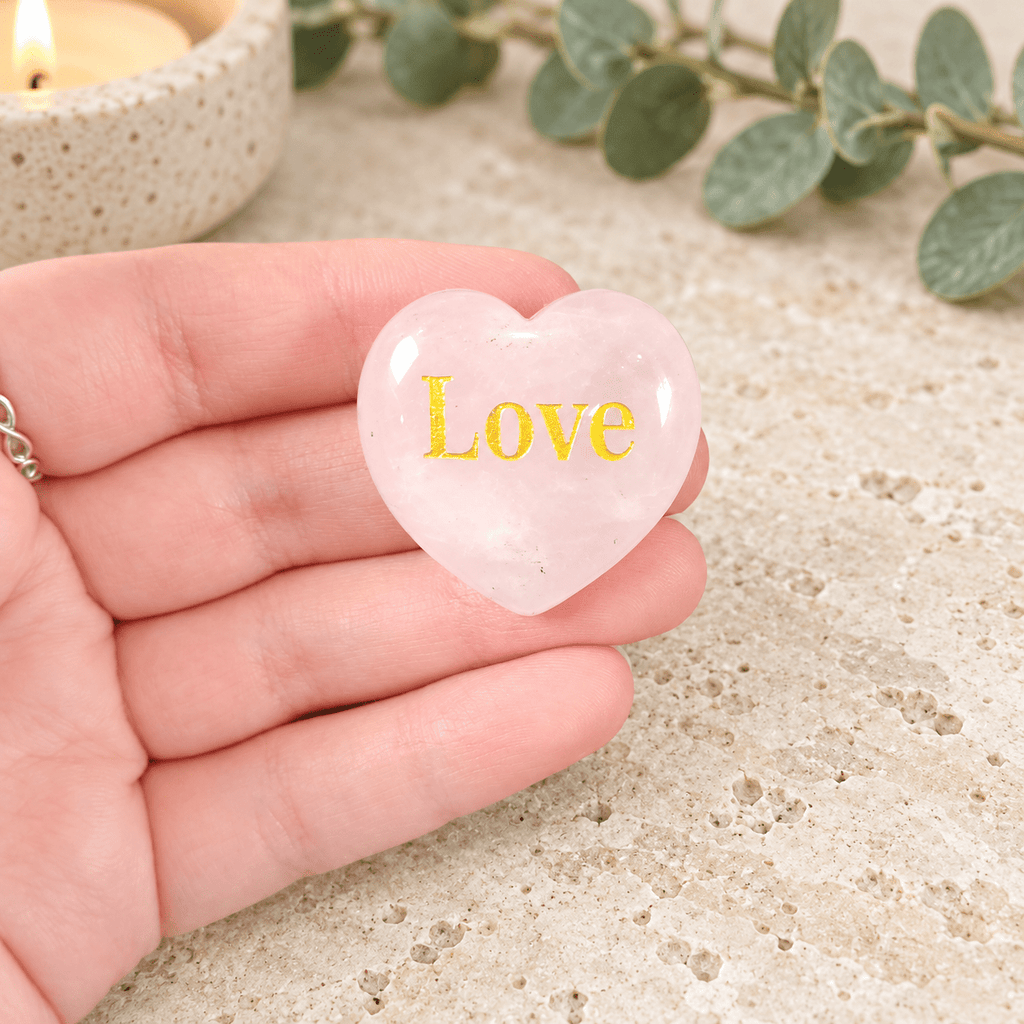 Love 3cm Rose Quartz Heart