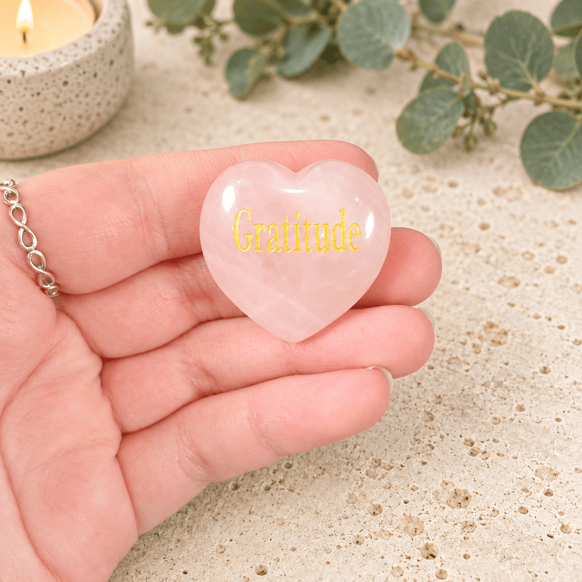 Gratitude 3cm Rose Quartz Heart