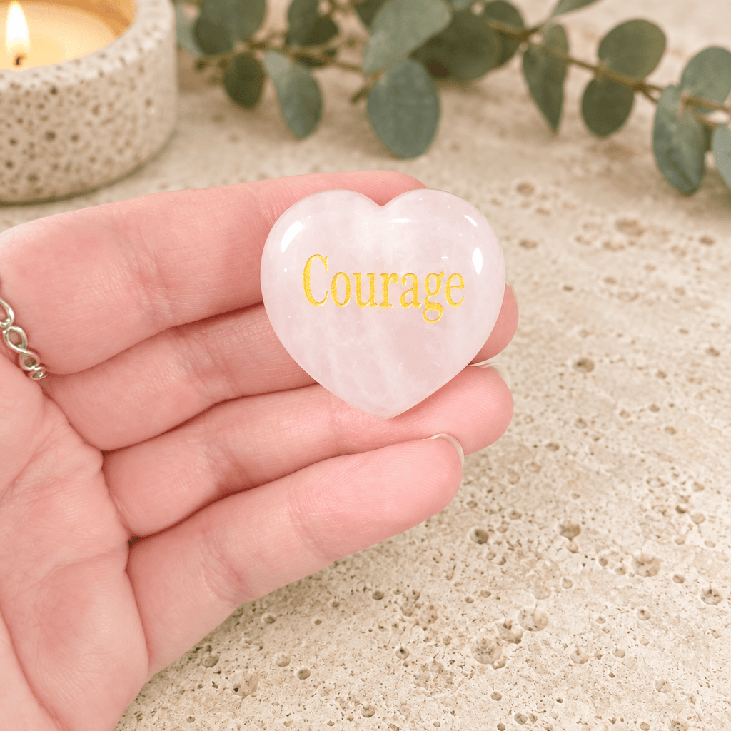 Courage 3cm Rose Quartz Heart
