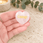 Courage 3cm Rose Quartz Heart