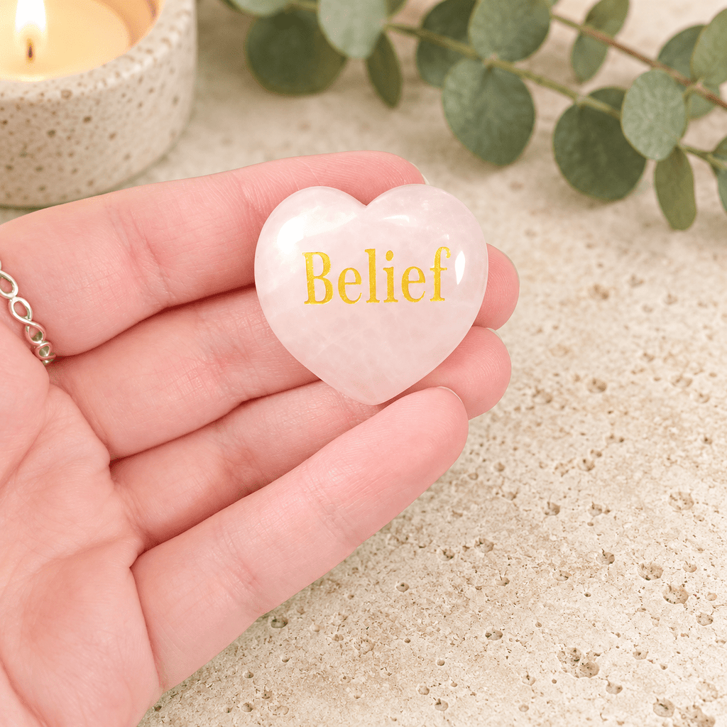 Belief 3cm Rose Quartz Heart