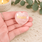 Peace 3cm Rose Quartz Heart