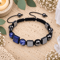 Sodalite & Hematite Adjustable Gemstone Bracelet