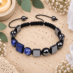 Sodalite & Hematite Adjustable Gemstone Bracelet