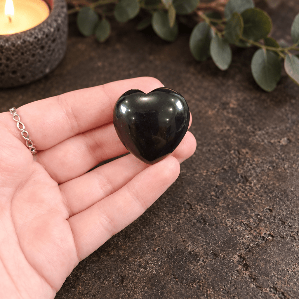 Black Obsidian 3cm Gemstone Heart
