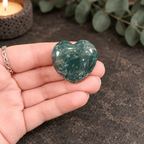 Moss Agate 3cm Gemstone Heart