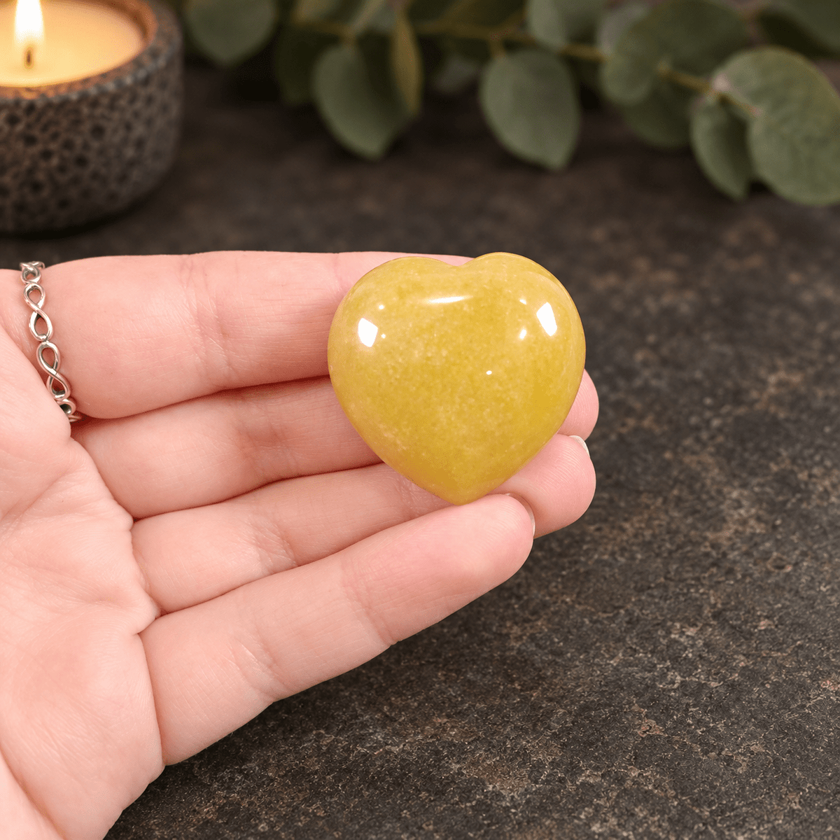 Yellow Aventurine 3cm Gemstone Heart