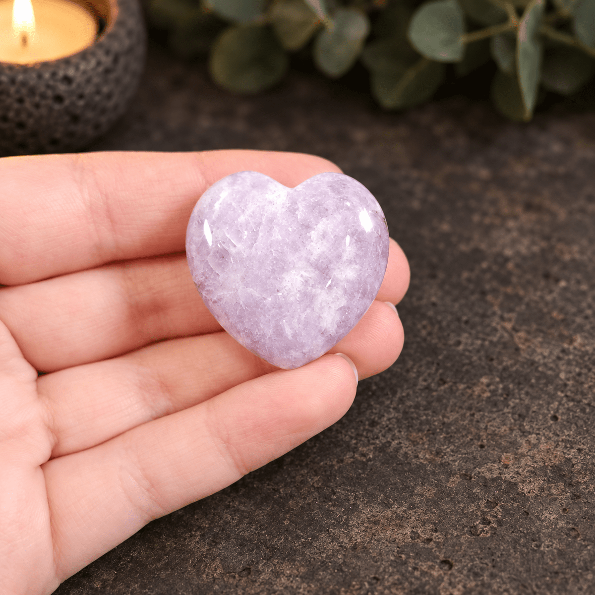 Lepidolite 3cm Gemstone Heart