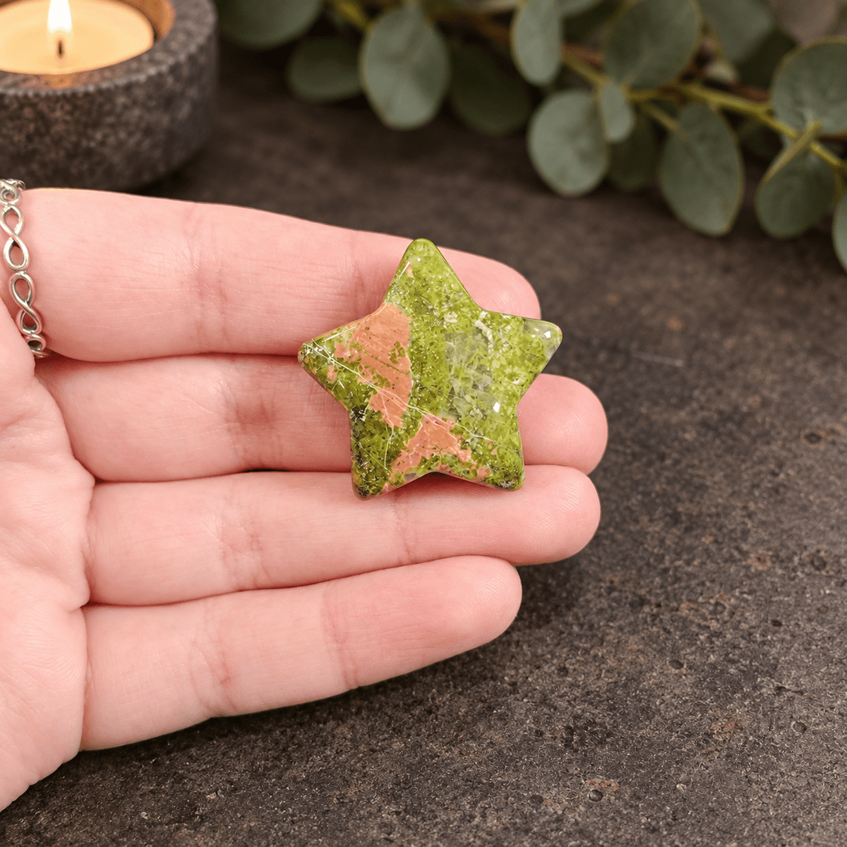 Unakite 3cm Gemstone Star