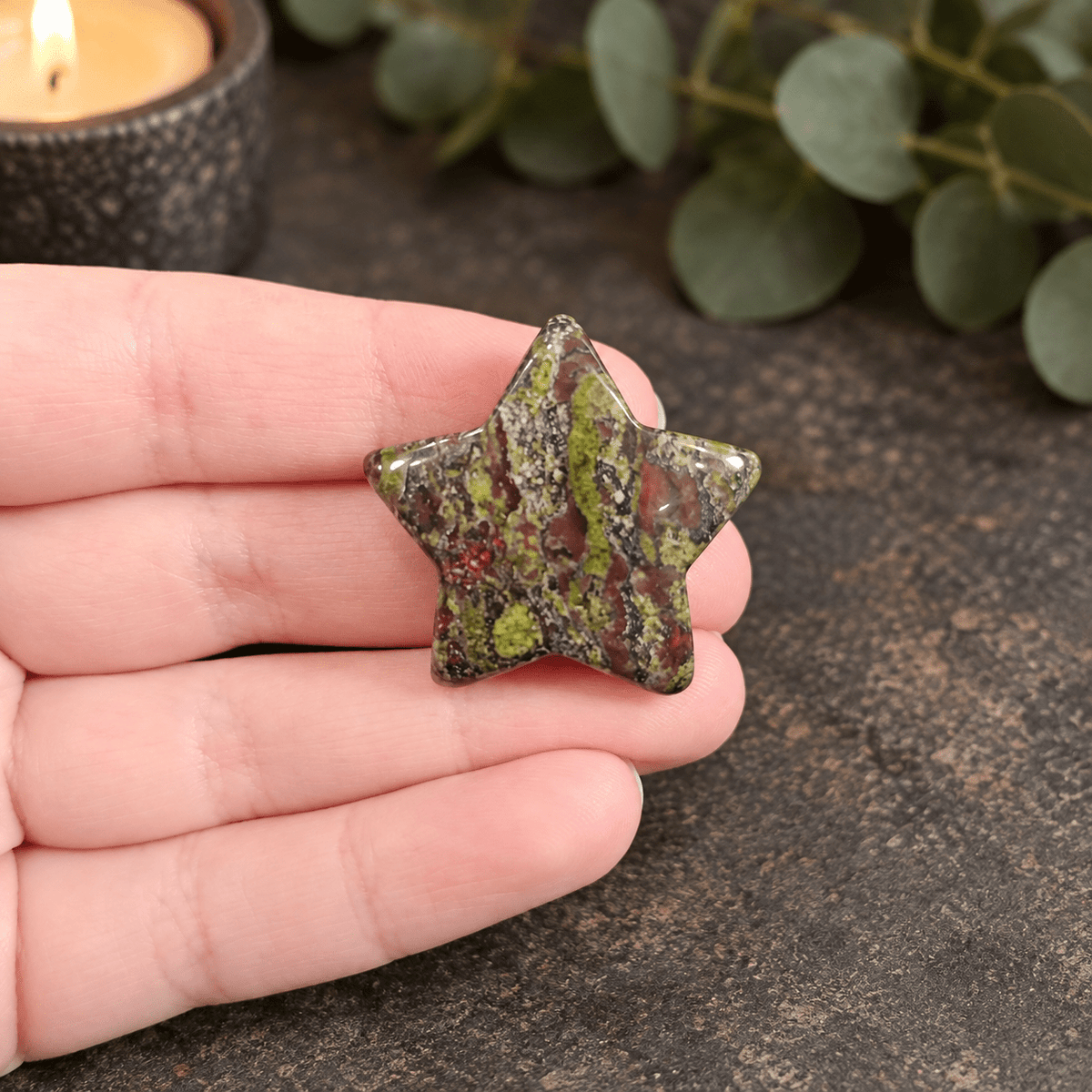 Dragonblood Jasper 3cm Gemstone Star