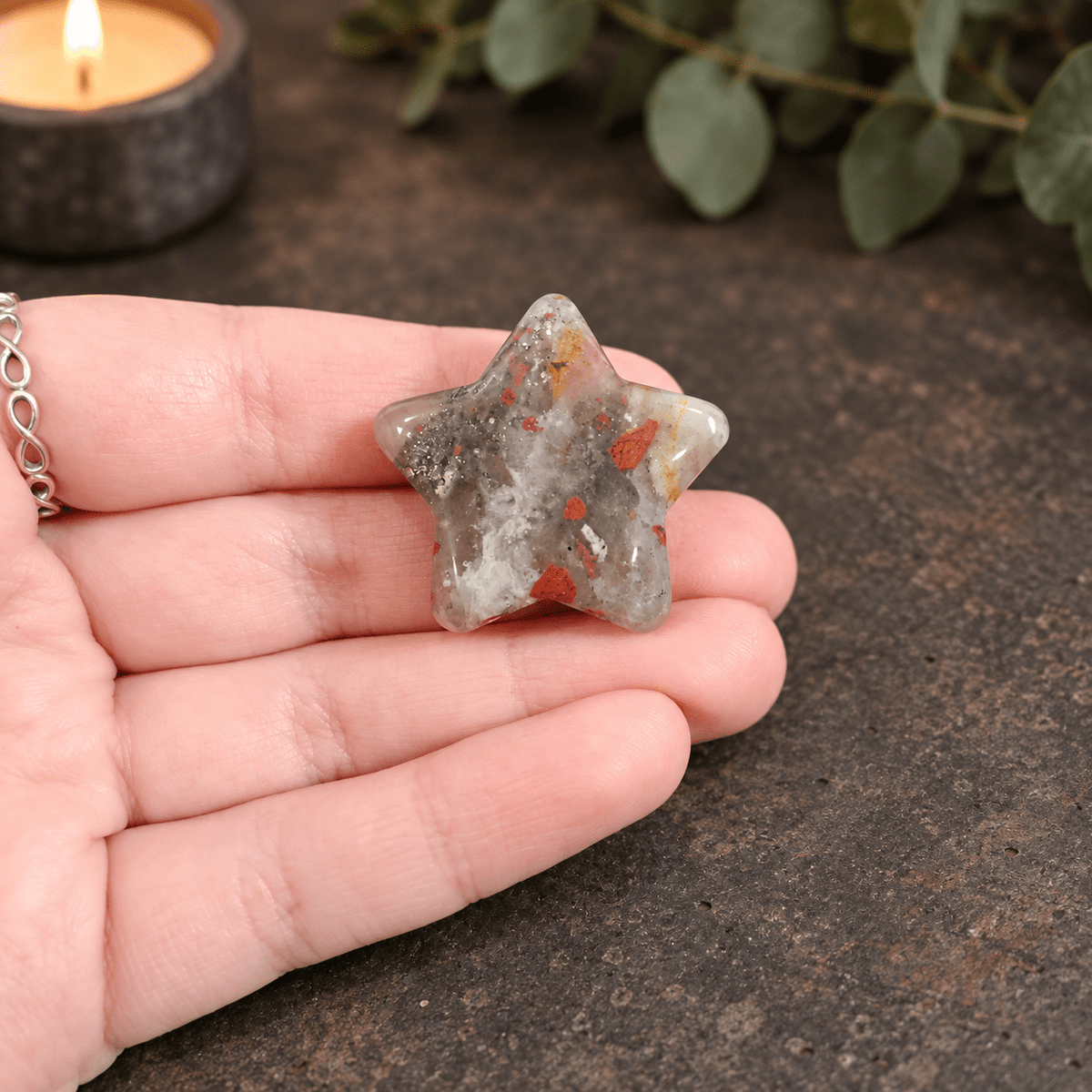 Bloodstone 3cm Gemstone Star
