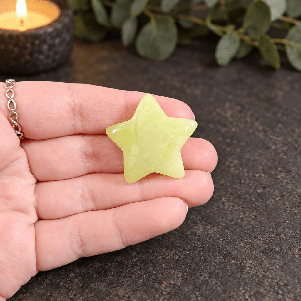 Lemon Jade 3cm Gemstone Star