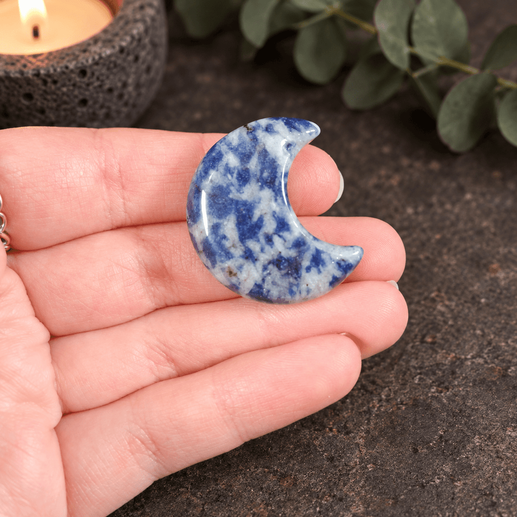 3cm Blue Spot Jasper Gemstone Moon