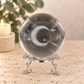 Shooting Star 8cm Laser Cut Glass Sphere & Stand