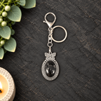 Black Obsidian Butterfly Keyring