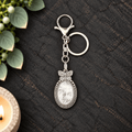 Clear Quartz Butterfly Keyring